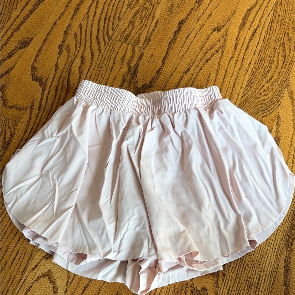 Light Pink Girls' Athletic butterfly  Shorts